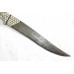 Dagger Knife Damascus Steel Blade Green Agate Stone Handle Silver Bidari C721